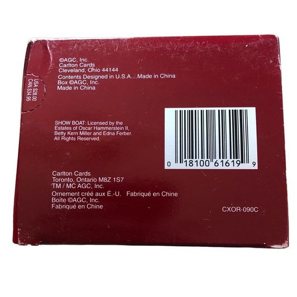 Carlton Cards Heirloom Collection Show Boat The Musical 2000, RARE,‎ NWT - Picture 7 of 8